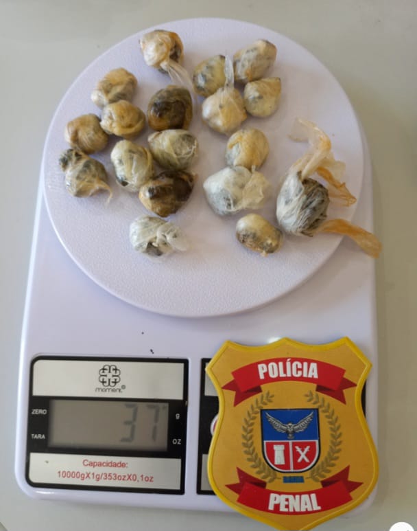 BodyScan flagra homem com 18 porções de maconha no Conjunto Penal