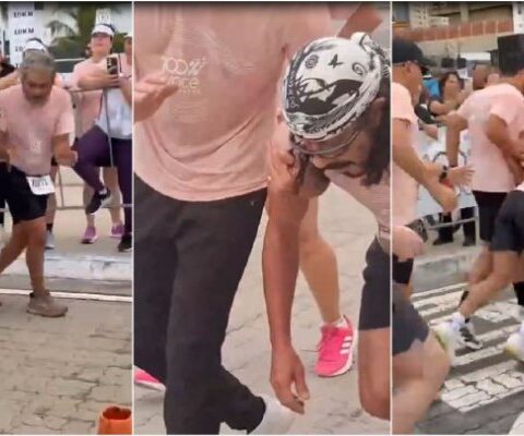 Imagem do post Susto! Bell Marques quase desmaia em evento em Fortaleza