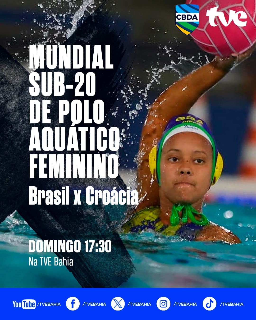 TVE transmite Brasil x Croácia no Mundial Sub-20 de Polo Aquático Feminino