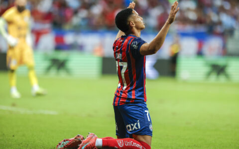 Imagem do post Destaque na Copa do Nordeste, Tiago sofre lesão e desfalca o Bahia contra o Fluminense