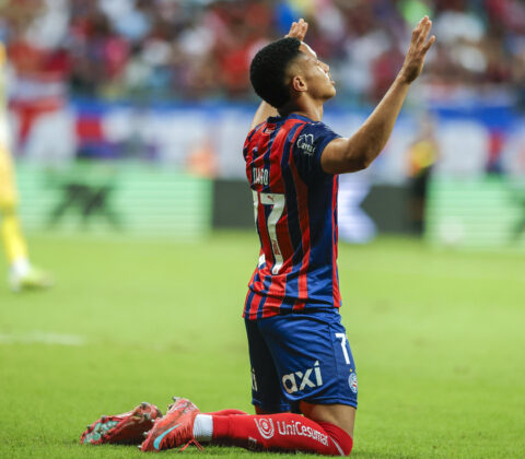 Imagem do post Destaque na Copa do Nordeste, Tiago sofre lesão e desfalca o Bahia contra o Fluminense