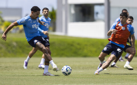 Imagem do post Com David Duarte e Pulga em campo, Bahia finaliza preparação para enfrentar o São Paulo
