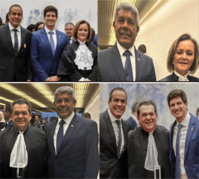 Jerônimo Rodrigues e Bruno Reis se encontram na posse de novos ministros do STJ