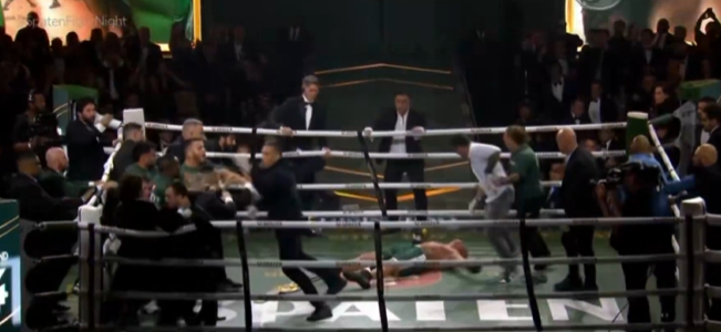 Luta entre Popó e Wanderlei termina em caos e nocaute