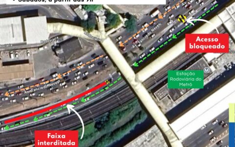 Imagem do post Bloqueio no Viaduto Raul Seixas altera trânsito na região da Rodoviária
