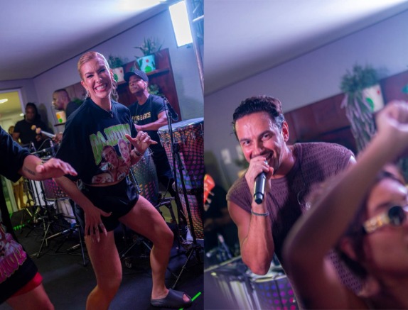 Vídeo: Guig agita aniversário de Lore Improta em Salvador com muito swing