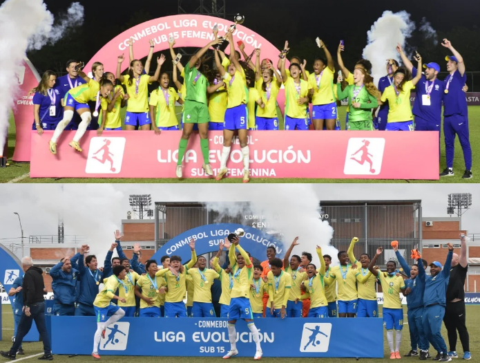 Brasil vence a Argentina em finais Sub-15 no masculino e feminino