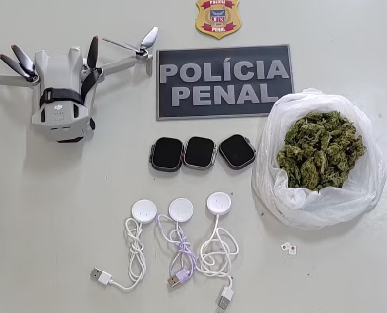 Drone tenta entregar itens de luxo em presídio de Salvador