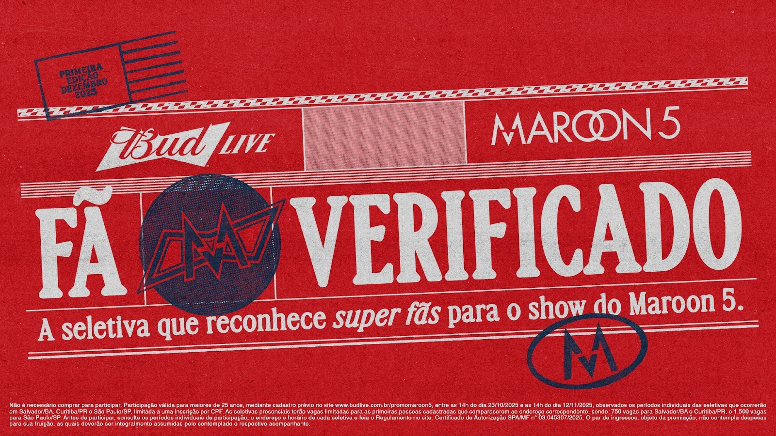 Budweiser realiza seletiva em Salvador para buscar os fãs mais verdadeiros para show exclusivo e gratuito do Maroon 5