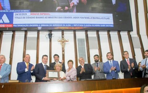 Imagem do post Jader Filho recebe título de Cidadão Baiano na Alba