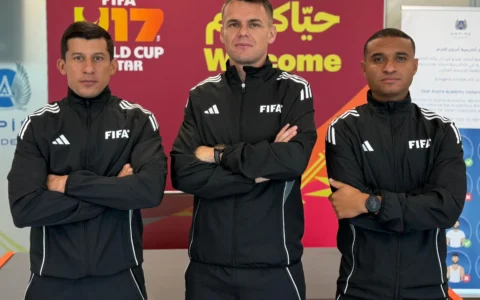 Imagem do post Trio de arbitragem brasileiro chega à quinta designação no Mundial Sub-17