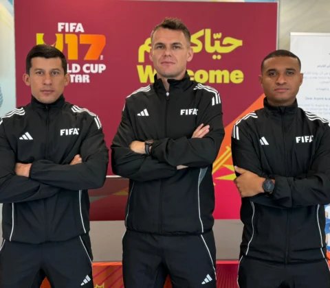 Imagem do post Trio de arbitragem brasileiro chega à quinta designação no Mundial Sub-17