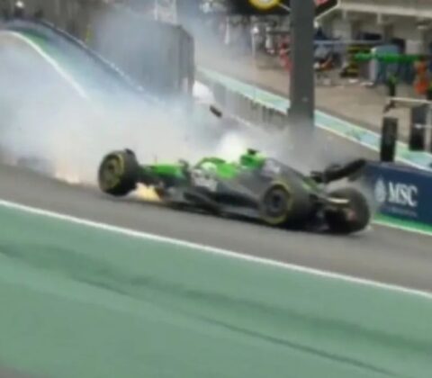 Imagem do post Gabriel Bortoleto escapa ileso após acidente grave na F1 em SP