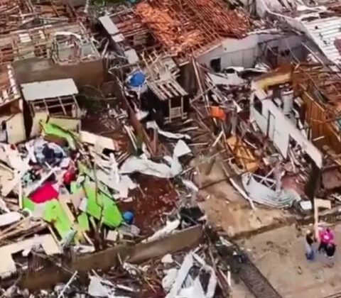 Imagem do post Tornado no Paraná: Rio Bonito do Iguaçu tem 90% da área atingida