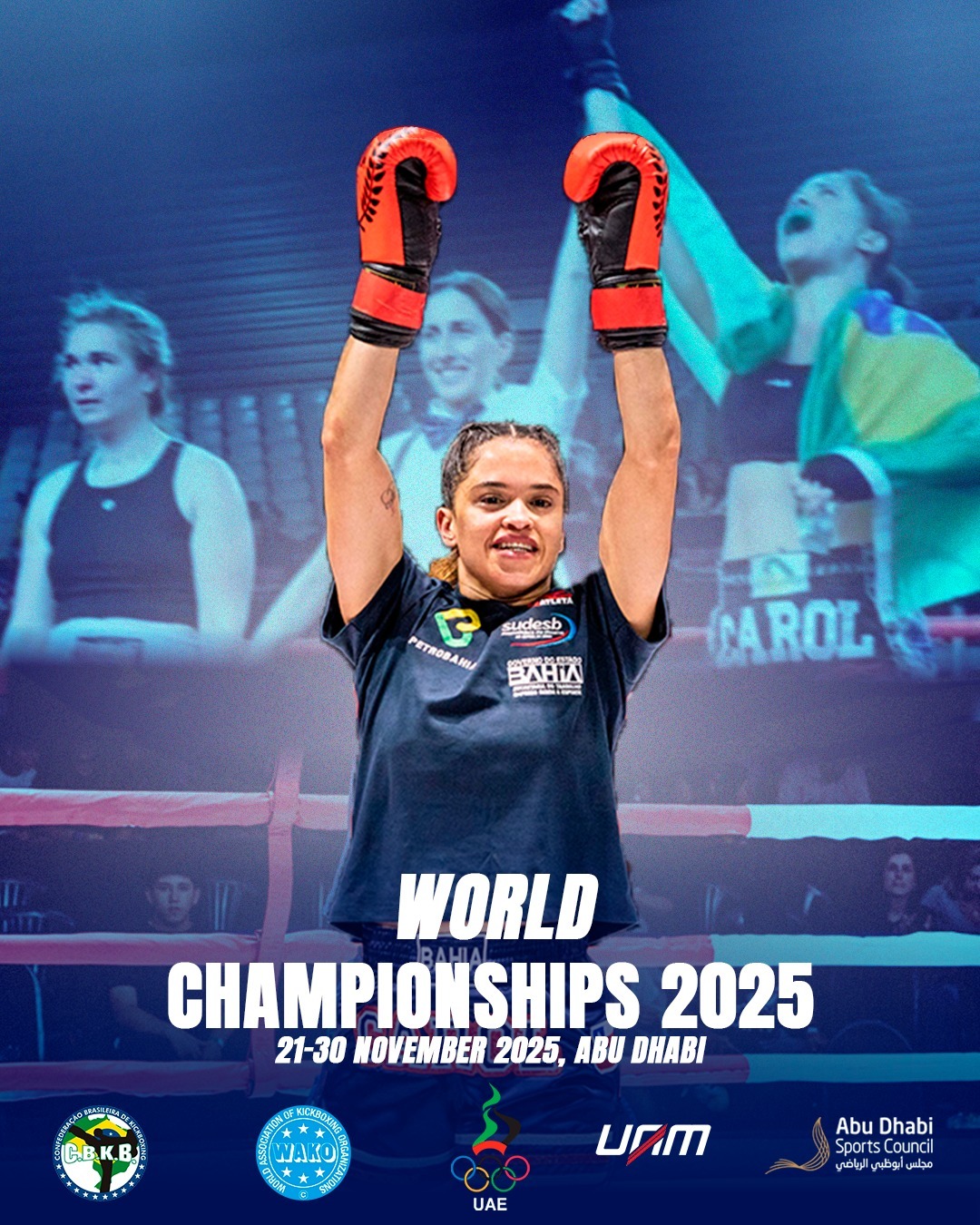 Carol Sousa encara batalha histórica em Abu Dhabi e busca título mundial de kickboxing