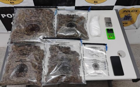 Imagem do post Jequié: Polícia apreende cocaína e maconha; suspeito de tráfico é preso