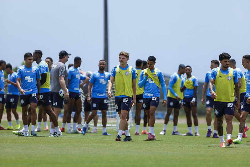 Com Dell e Ruan Pablo, Bahia realiza treino tático com foco no Sport