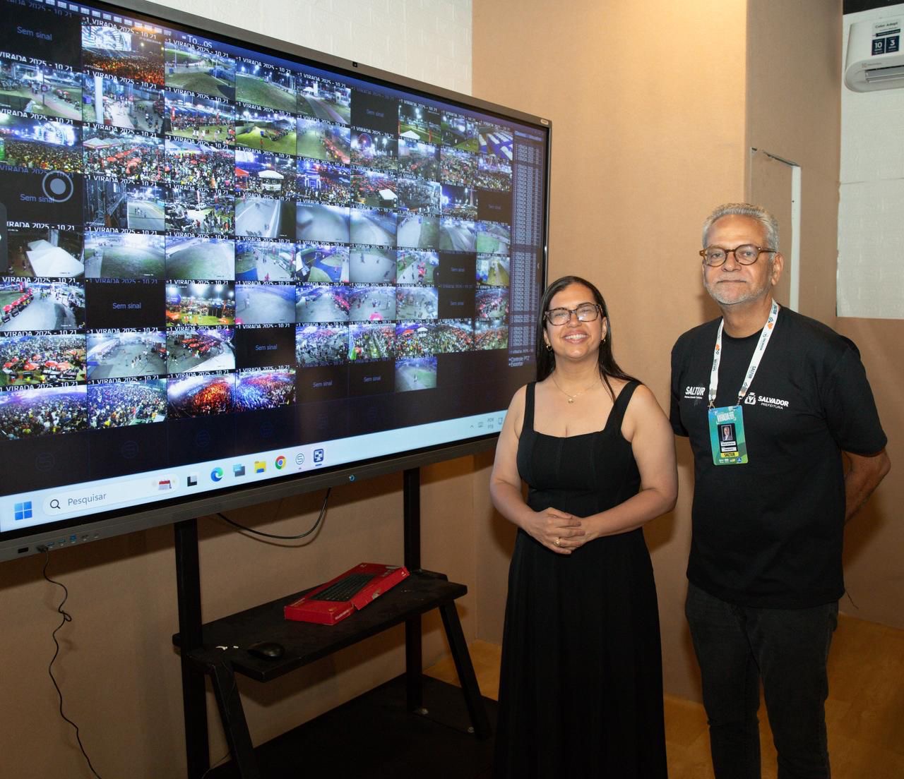 Ana Paula Matos acompanha centro de monitoramento do Virada Salvador e destaca tecnologia ampliada