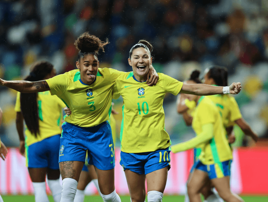 Brasil domina Portugal e fecha 2025 com goleada feminino