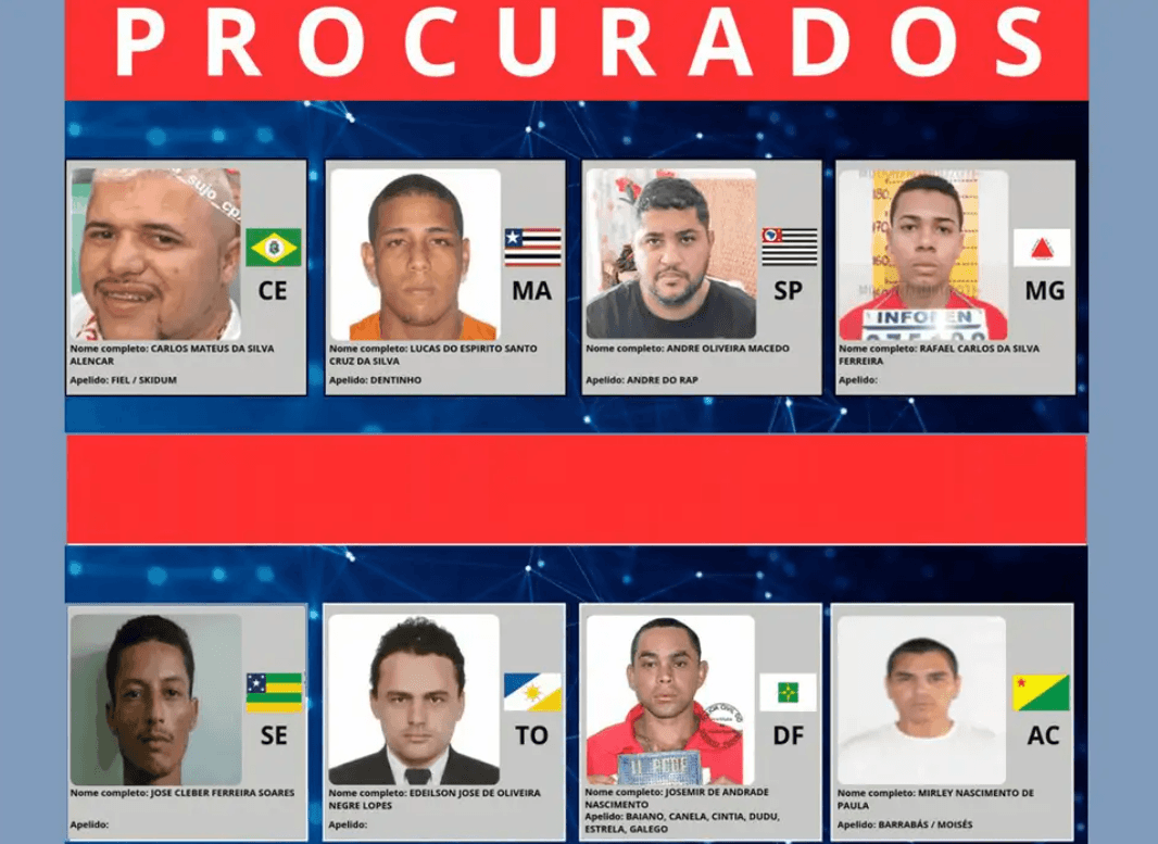 Governo lança lista dos bandidos mais procurados do Brasil