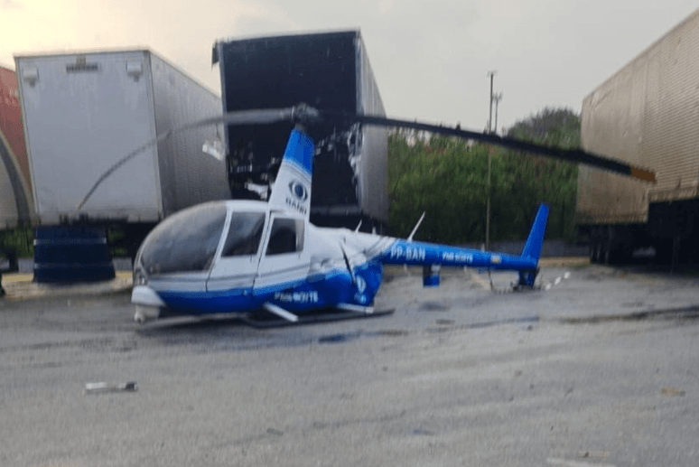 Helicóptero da Band faz pouso de emergência em Guarulhos