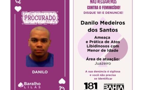 Imagem do post Conheça os 16 criminosos que integram o Baralho Lilás da SSP