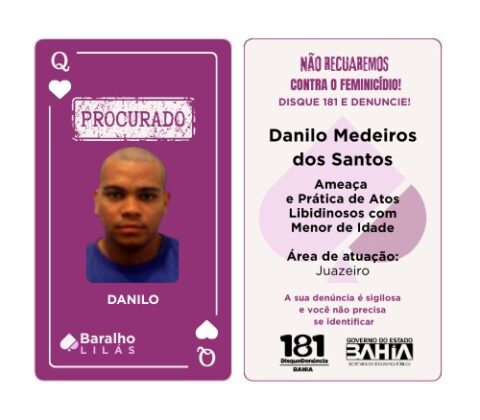 Imagem do post Conheça os 16 criminosos que integram o Baralho Lilás da SSP