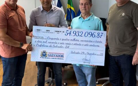 Imagem do post Câmara de Salvador devolve quase R$ 55 milhões à Prefeitura e Bruno Reis celebra investimentos