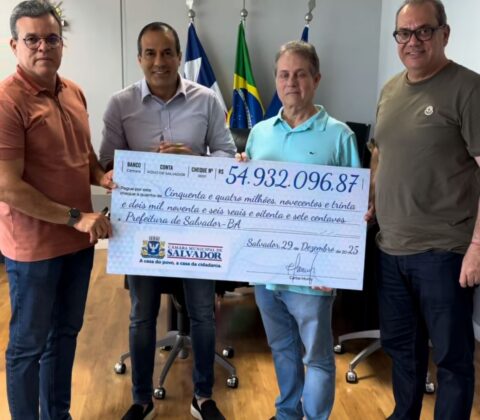 Imagem do post Câmara de Salvador devolve quase R$ 55 milhões à Prefeitura e Bruno Reis celebra investimentos