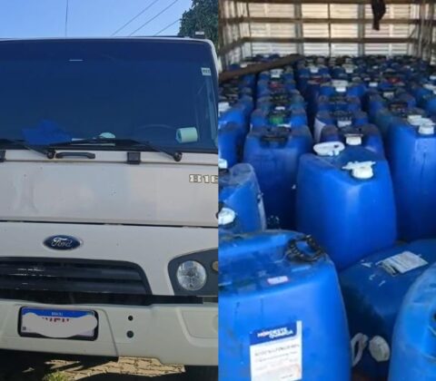 Imagem do post Carga recuperada! Polícia encontra mais de 3 toneladas de ácido sulfônico em Feira de Santana