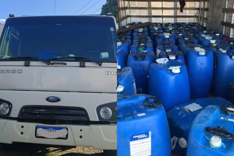 Carga recuperada! Polícia encontra mais de 3 toneladas de ácido sulfônico em Feira de Santana