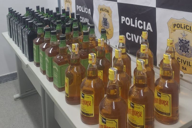 Polícia apreende mais de 500 garrafas de bebidas em Cansanção