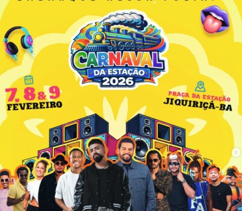 Imagem do post Com Dilsinho, Devinho Novaes e Robyssão, Jiquiriçá divulga programação do Carnaval da Estação 2026