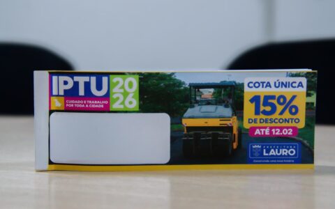 Imagem do post Lauro de Freitas: concede desconto histórico na cota única do IPTU 2026