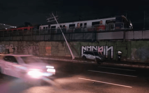 Imagem do post Acidente derruba poste e afeta metrô entre Imbuí e Pernambués