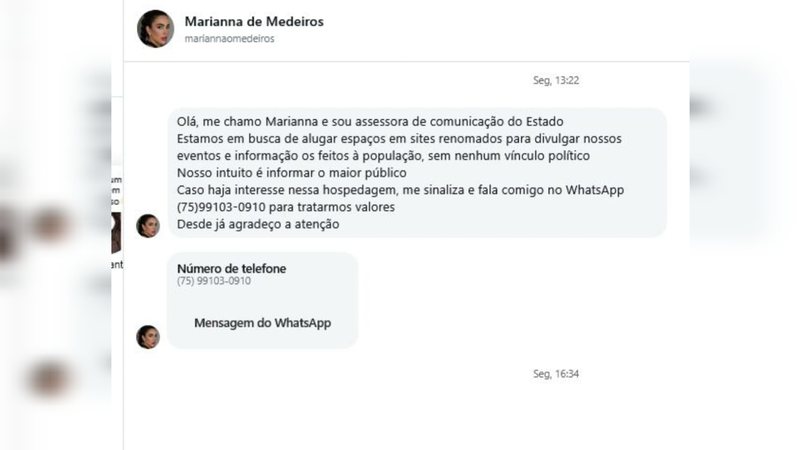 Governo da Bahia faz alerta após golpe usar nome do Estado para “vender” divulgação de eventos