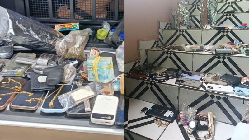 Gamboa: Bandidos do CV são presos com diversos celulares e correntes de ouro