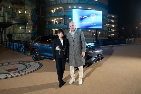 BYD fecha com time do Grupo City e vira parceira oficial do clube