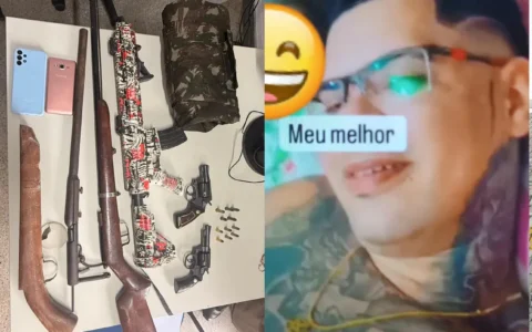 Imagem do post ‘Malhado’ do CV é preso com armas em São Sebastião do Passé