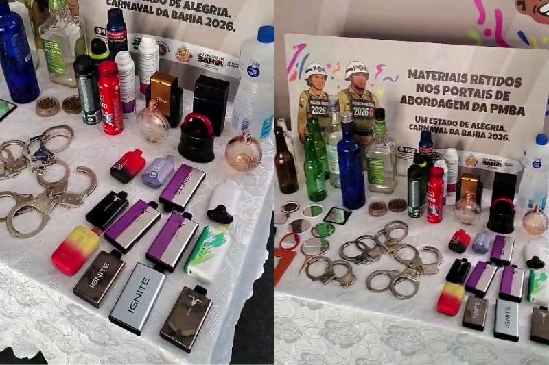 Cigarros eletrônicos são apreendidos nos portais de abordagem do Carnaval