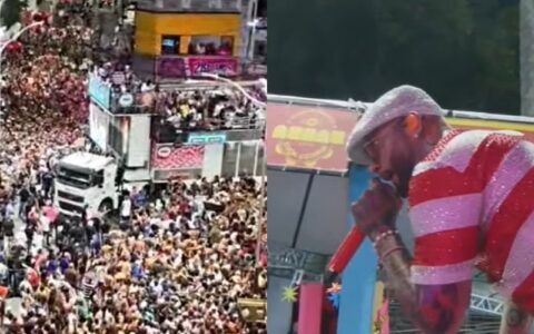 Imagem do post Igor Kannário intervém para evitar agressão após fã subir em caminhão do trio