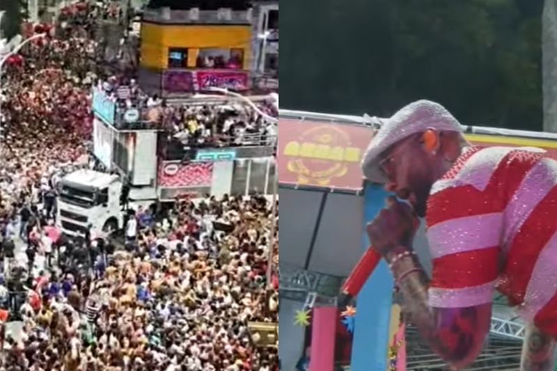 Igor Kannário intervém para evitar agressão após fã subir em caminhão do trio