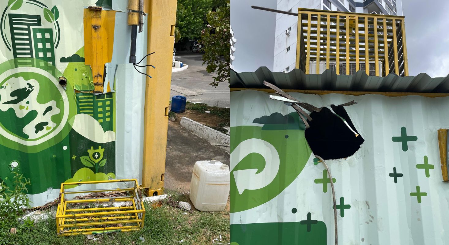 Vandalismo e furtos prejudicam operação do Recicla Capital em Salvador