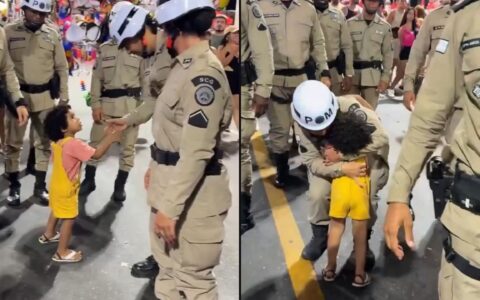 Imagem do post Vídeo: criança aborda policiais em Salvador e viraliza na web