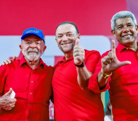 Imagem do post “O nosso país é soberano”, afirma Lula durante celebração dos 46 anos do PT em Salvador