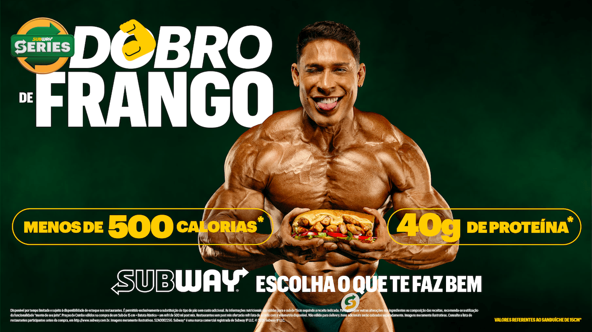 Subway aposta em sanduíches com 40g de proteína e chama Ramon Dino