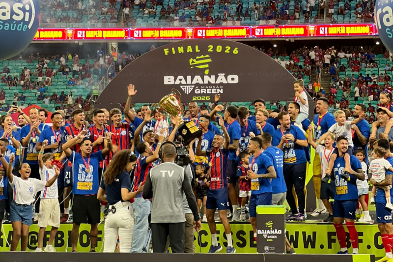 Campeão com virada na Fonte Nova: Bahia sai atrás, mas vence o Vitória com dois de Jean Lucas