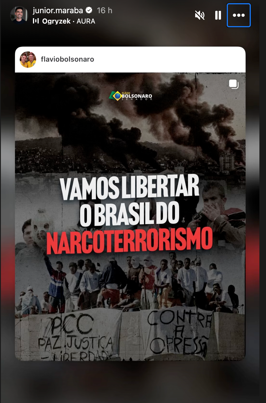 Prefeito baiano compartilha ataques de Flávio a Lula
