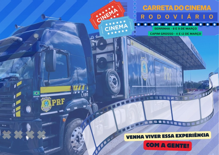 Cinema itinerante da PRF chega à Bahia e terá sessões gratuitas