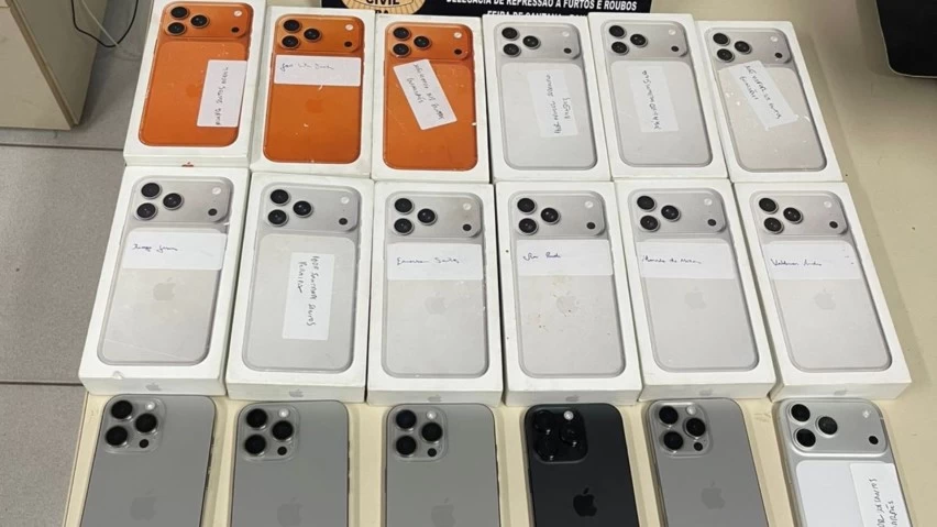 Polícia recupera carga de iPhones avaliada em R$ 200 mil após furto